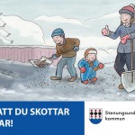Halkfritt - Illustration till dekal på sophämtningsfordon för Stenungsunds och Tjörns kommuner